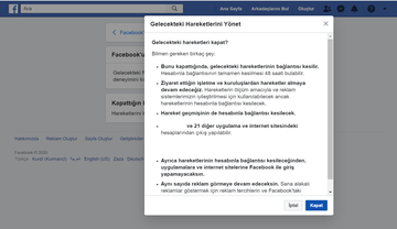 facebook, takip engelleme