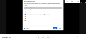 google meet, sunum nasıl yapılır, chrome sekmesi