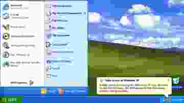 Windows XP başlat menüsü