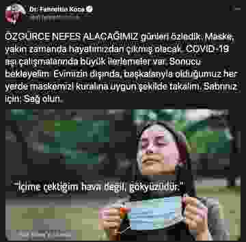 sağlık bakanı tweet