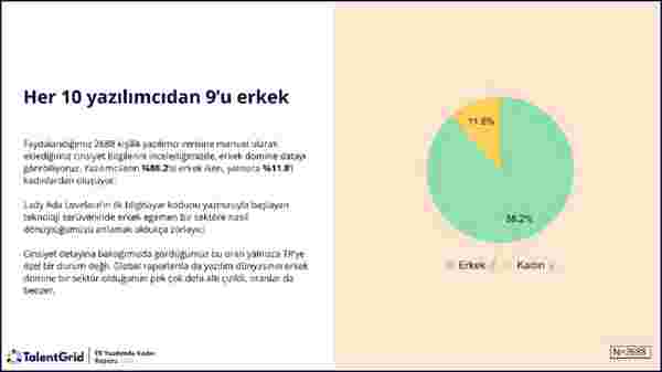 Yazılım sektöründe kadınların oranı