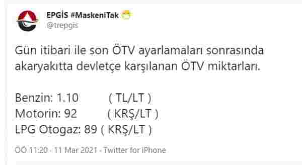 Akaryakıtta devletçe karşılanan ÖTV miktarları açıklandı #1