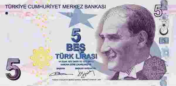 5 TL banknot