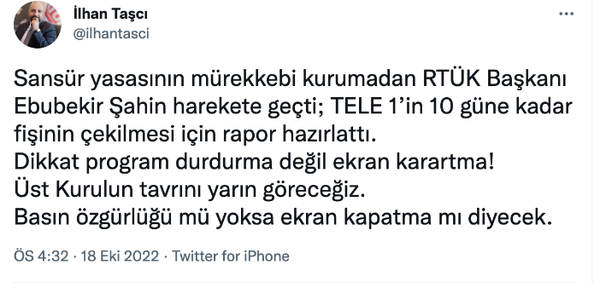  TELE1’e karartma hazırlığı iddiası