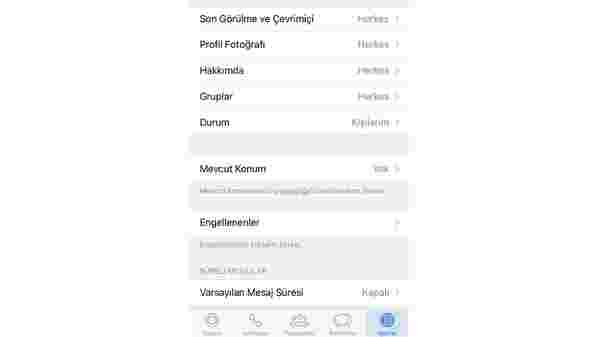 whatsapp çevrimiçi gizleme