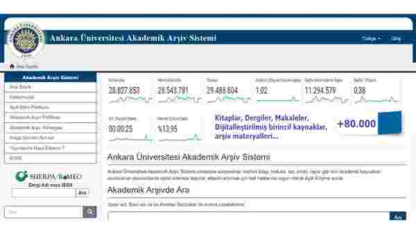 Ankara Üniversitesi Akademik Arşiv Sistemi